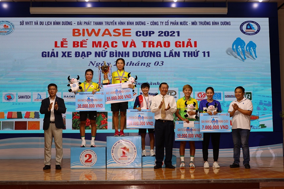 Giải xe đạp nữ Bình Dương năm 2021: Tập đoàn Lộc Trời và tuyển Biwase đứng đầu giải