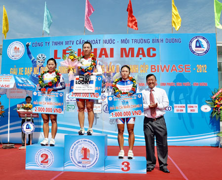 Chặng đầu Giải xe đạp nữ quốc tế Bình Dương mở rộng: BIWASE thắng lớn