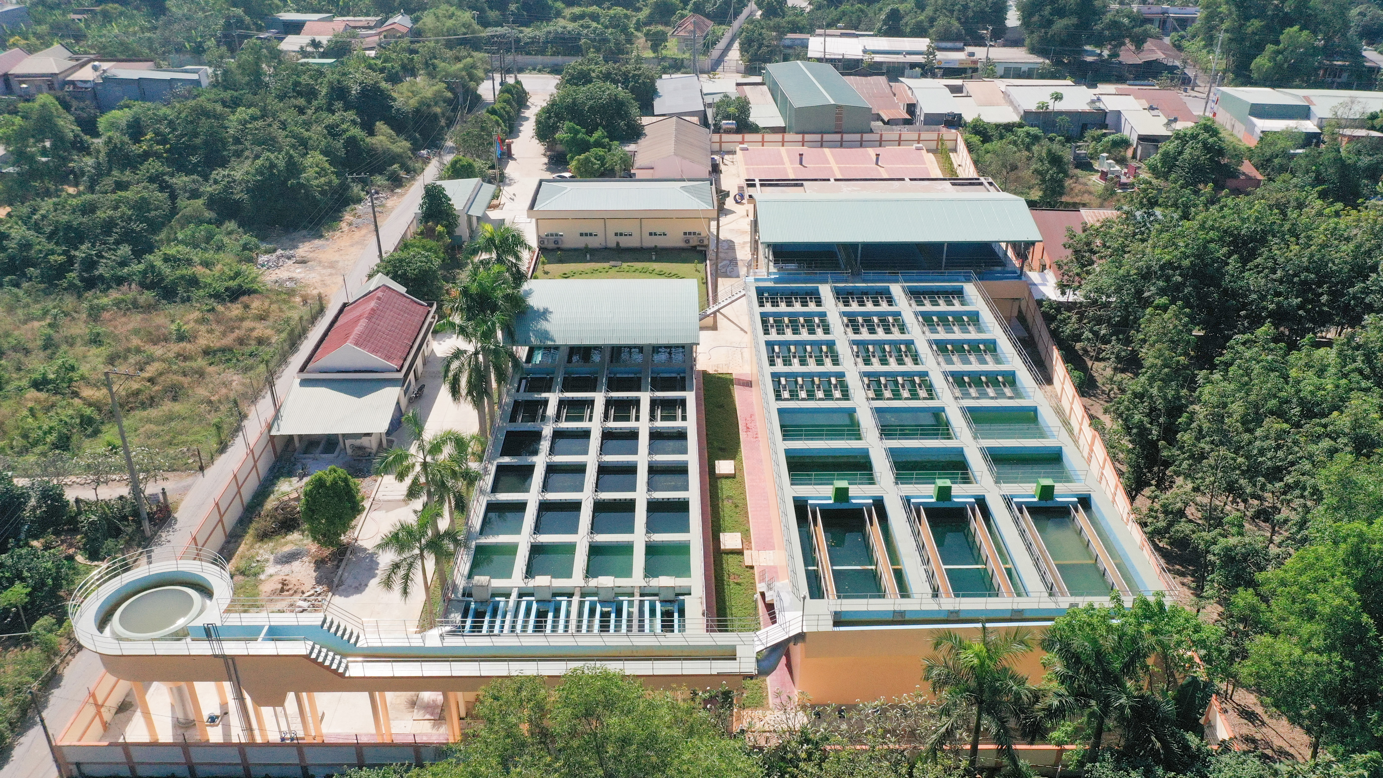 Toàn cảnh nhà máy nước Uyên Hưng công suất 50.000 m³/ngày đêm
